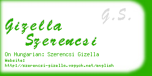 gizella szerencsi business card